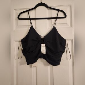 Abercrombie & Fitch Keyring Black Crop Top NWT L